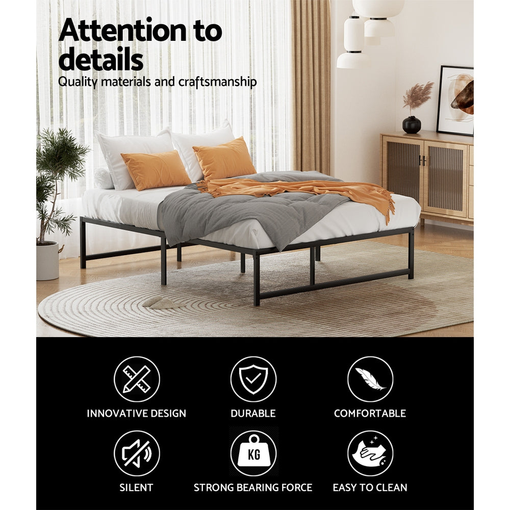 TWSC Bed Frame Double Size Metal Bed Frame TINO