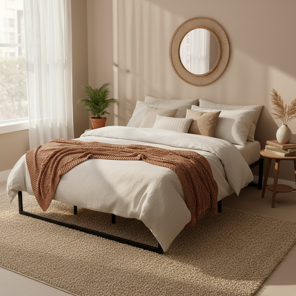 TWSC Bed Frame King Size Metal Bed Frame TINO