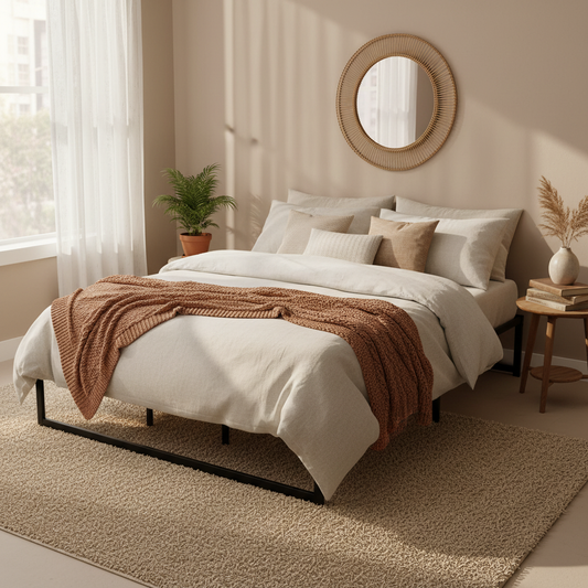 TWSC Bed Frame King Size Metal Bed Frame TINO
