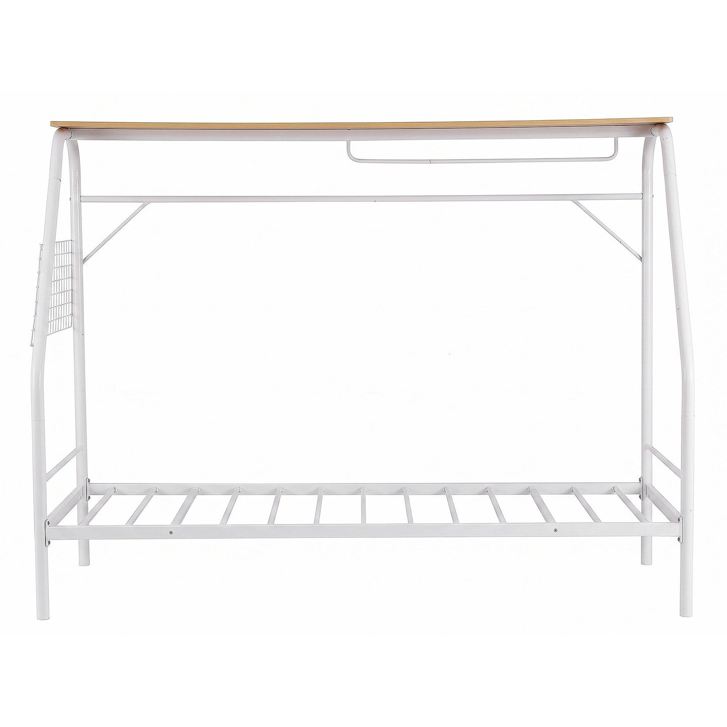 Artiss Single House Bed Frame Metal Canopy Bed Storage Shelf for Kids White