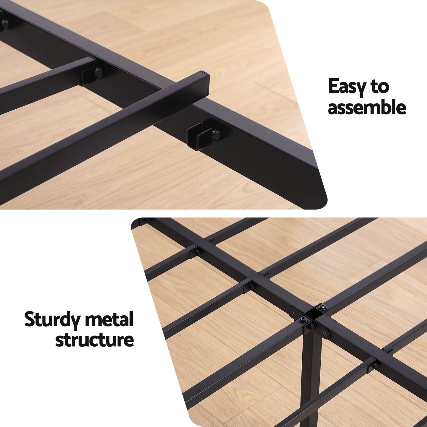 TWSC Bed Frame Double Size with Charging Station WAVE