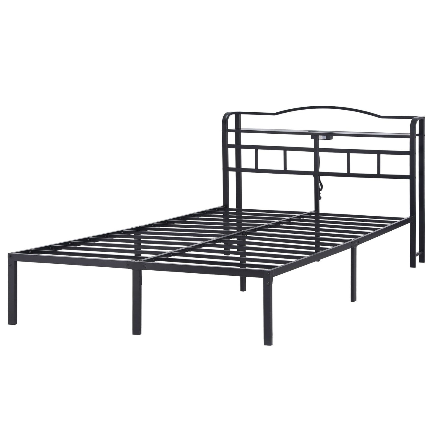 TWSC Bed Frame Double Size with Charging Station WAVE