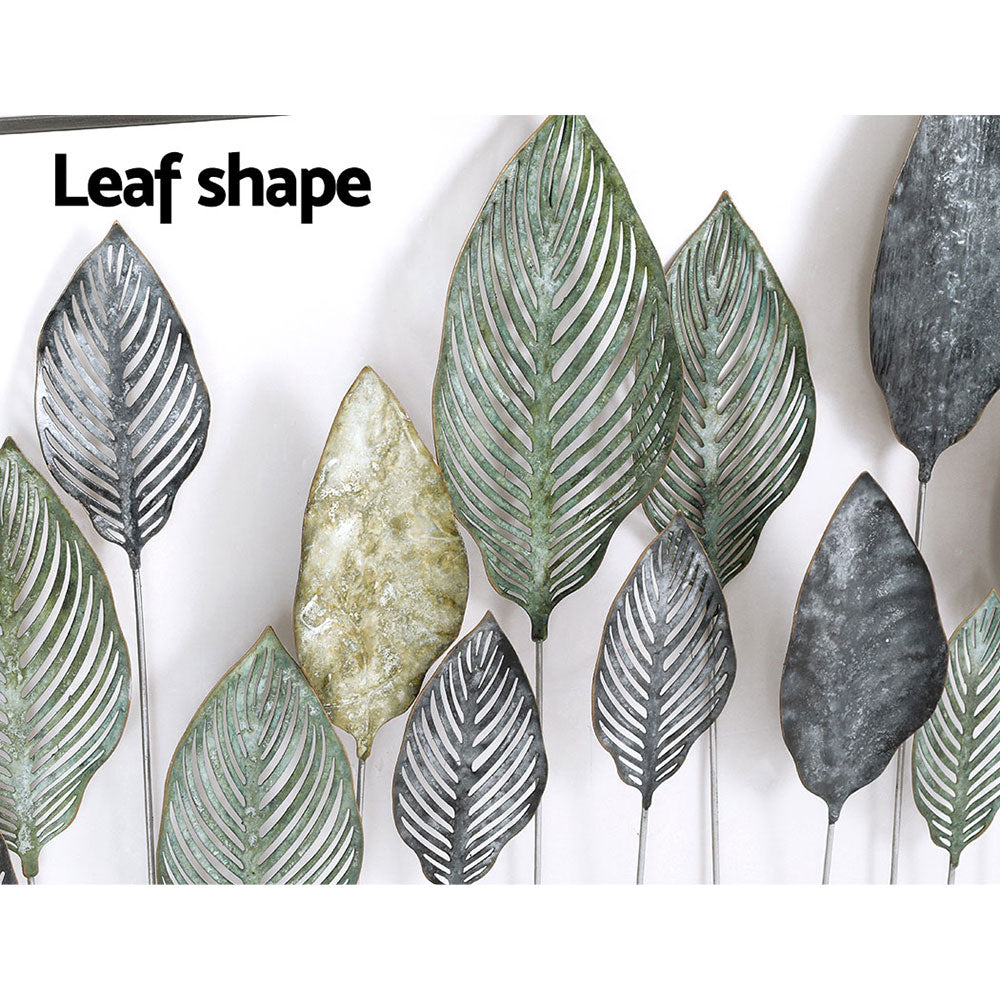Metal Wall Art Sculpture – Tree of Life Leaf Design, Multicoloured Metal