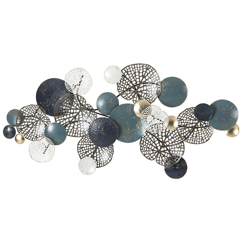 Metal Wall Art Sculpture – Tree Design with Multicoloured Leaves, 132cm