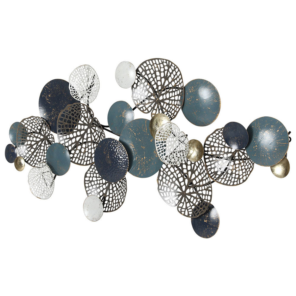 Metal Wall Art Sculpture – Tree Design with Multicoloured Leaves, 132cm