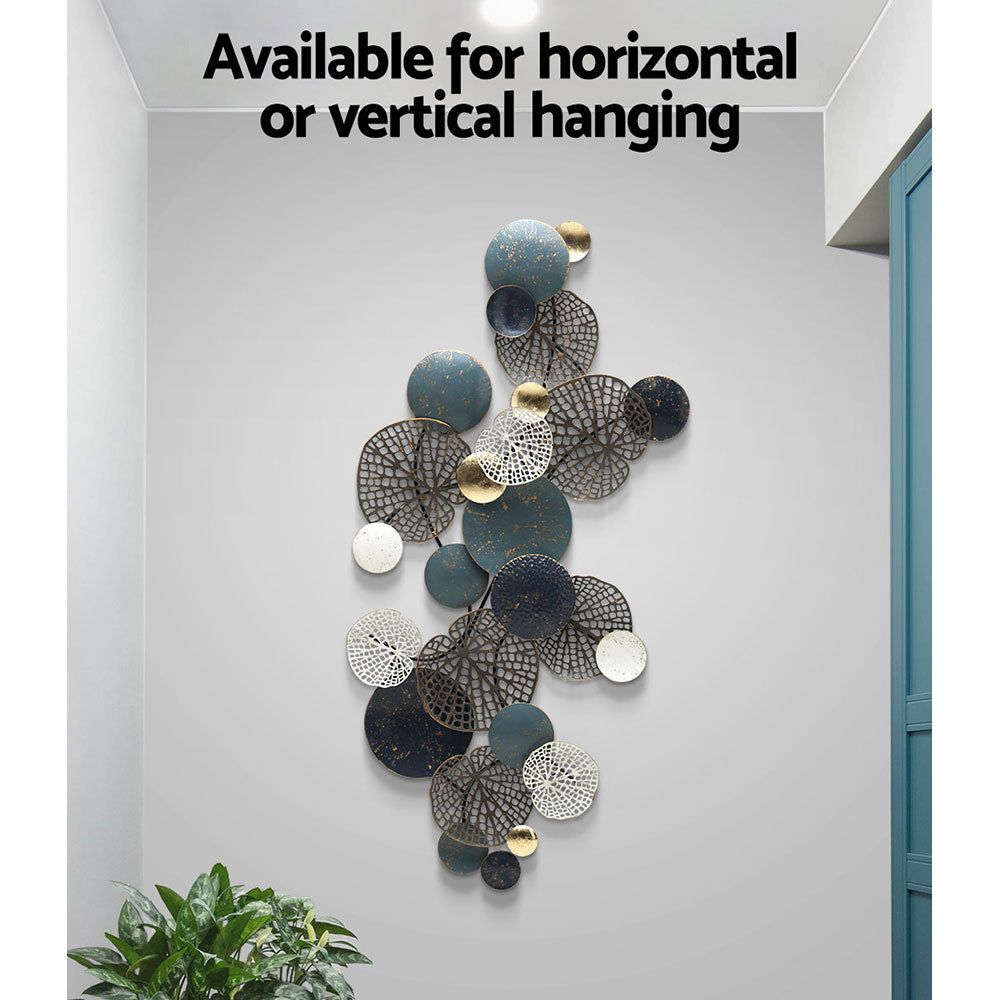 Metal Wall Art Sculpture – Tree Design with Multicoloured Leaves, 132cm