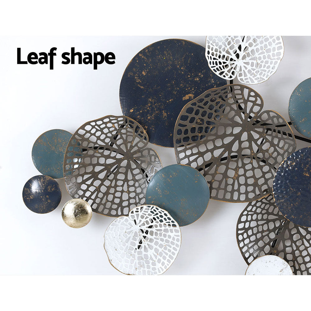Metal Wall Art Sculpture – Tree Design with Multicoloured Leaves, 132cm