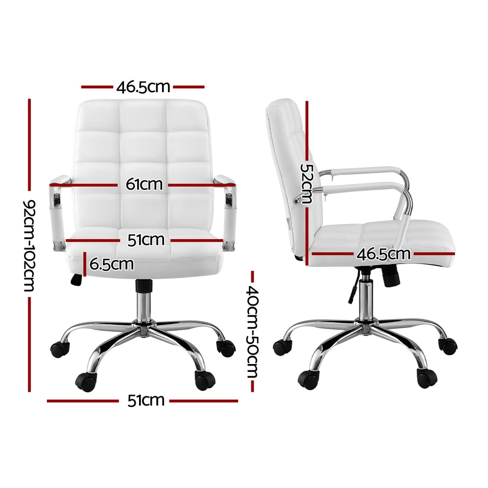 TWSC Office Chair Seat PU Work Computer Desk Chairs