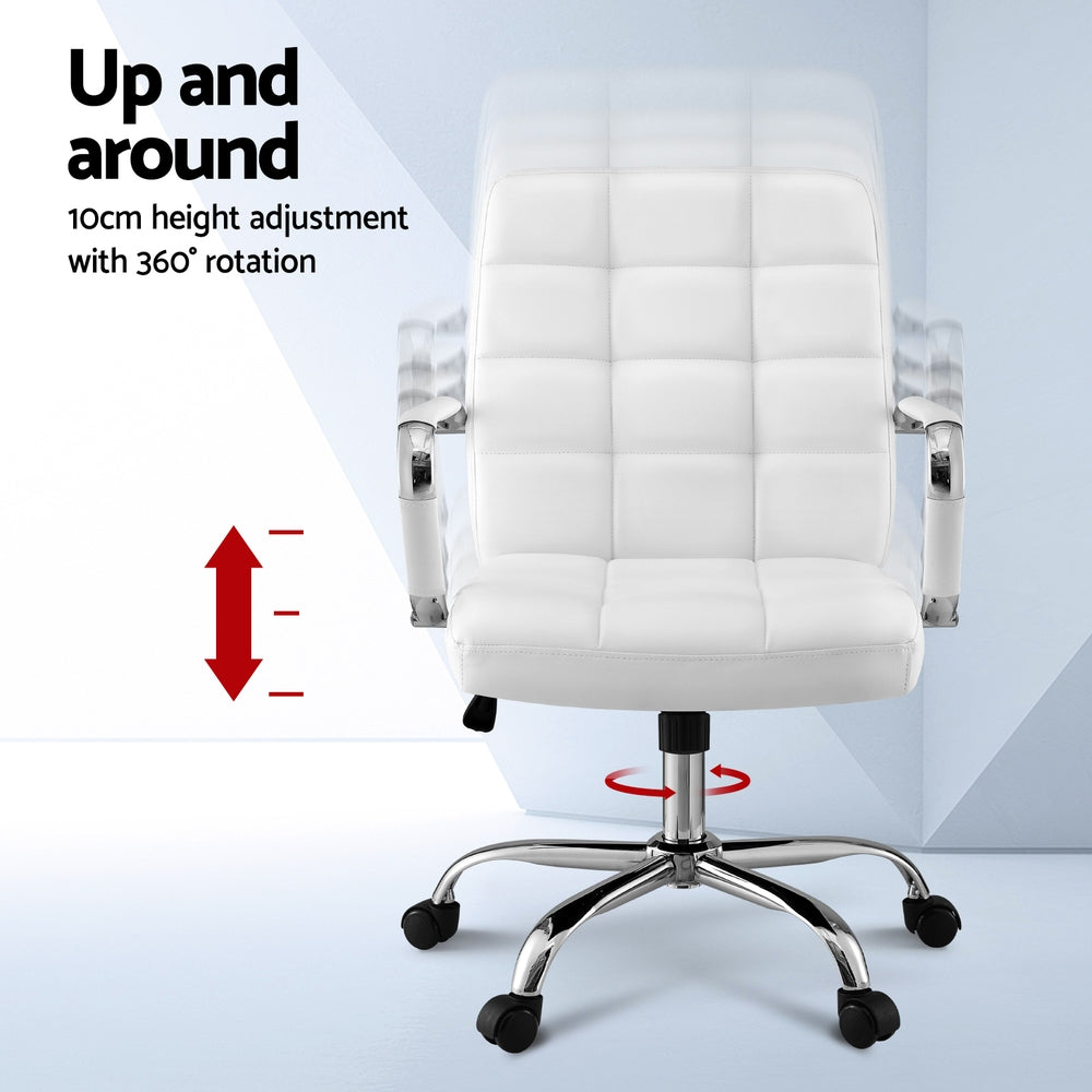 TWSC Office Chair Seat PU Work Computer Desk Chairs