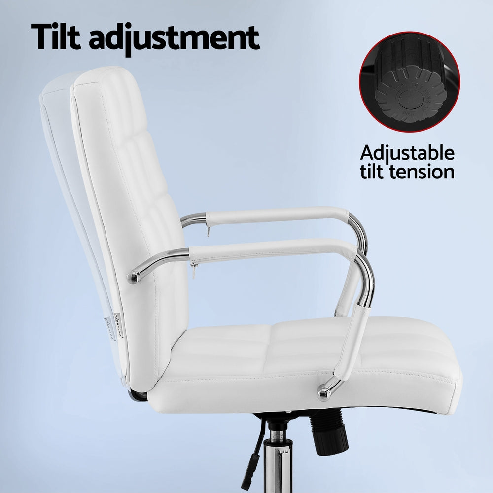 TWSC Office Chair Seat PU Work Computer Desk Chairs