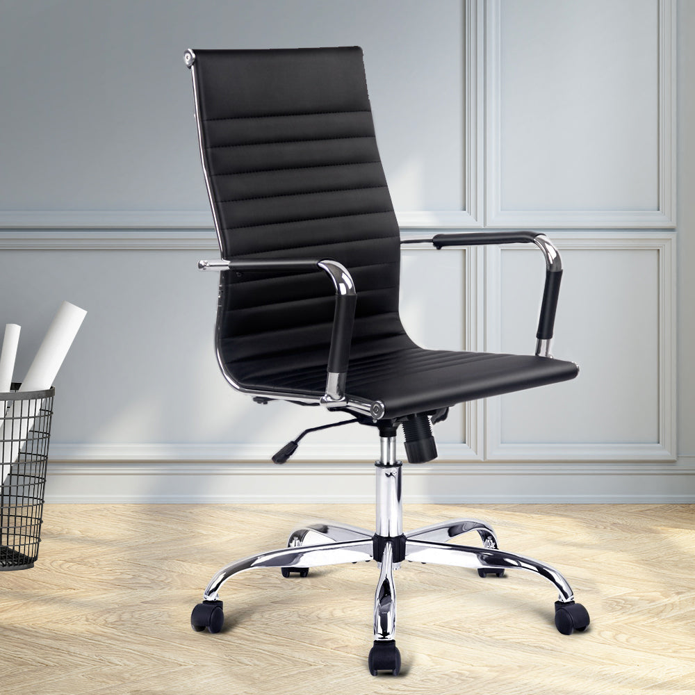 Artiss Office Chair Conference Chairs PU Leather High Back