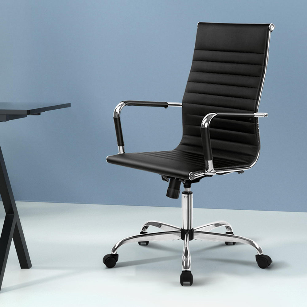 Artiss Office Chair Conference Chairs PU Leather High Back