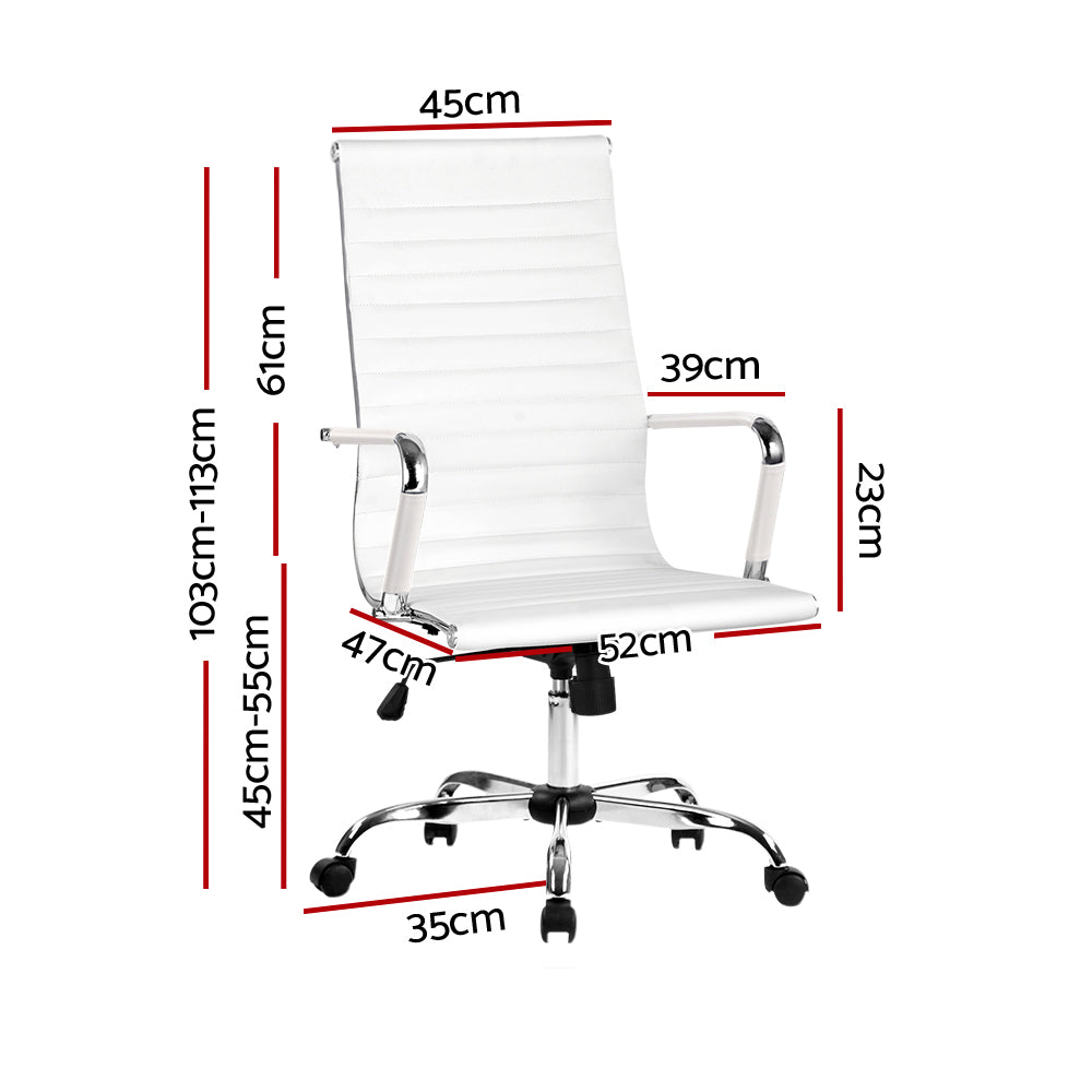 Artiss Office Chair Conference Chairs PU Leather High Back