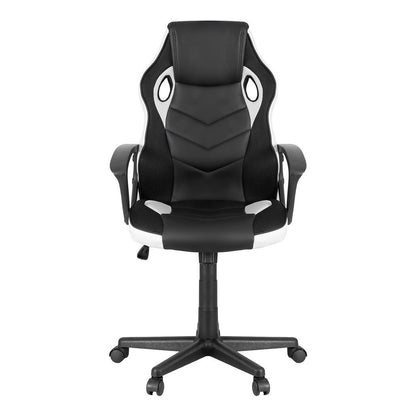 TWSC Gaming Office Chair Desk Racing Computer Chairs Executive Home Black & White