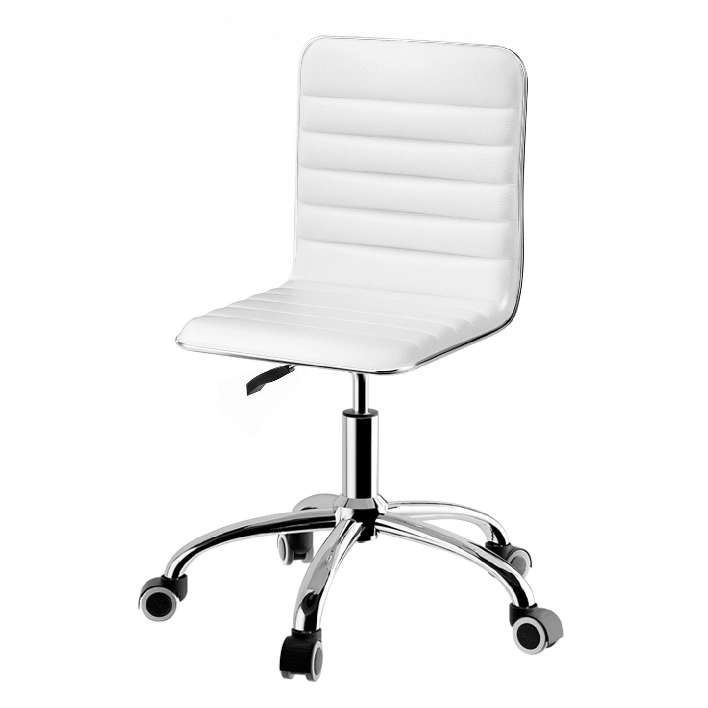 Office Chair – Low Back, PU Leather, White