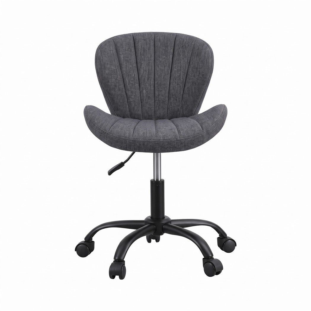TWSC Ergonomic Office Chair Armless Height Adjustable Computer Desk Chair Fabric Dark Grey