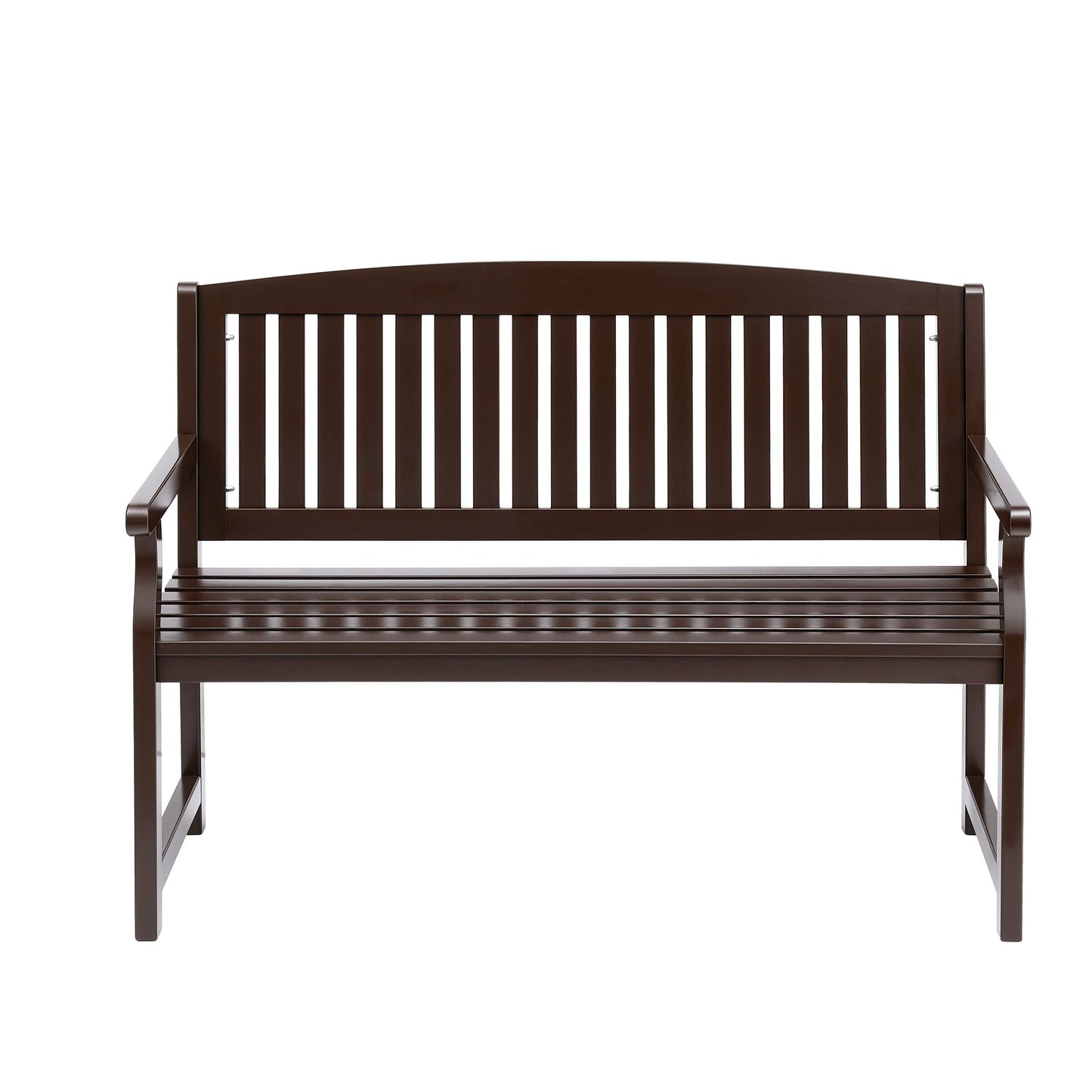 Outdoor Wooden Garden Bench – 2 Seater, Brown