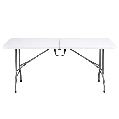 TWSC 180cm Folding Table Portable Fold-in-Half with Handle Camping Picnic