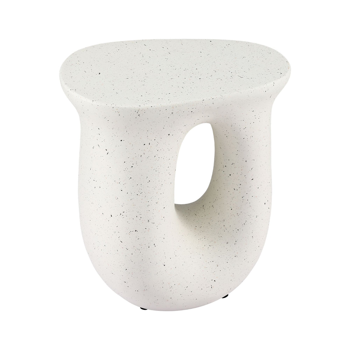 TWSC Arch Outdoor Side Table – White Stone Look — product-only alternate view