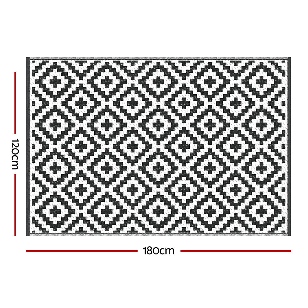Outdoor Reversible Patio Rug – Weather-Resistant, 120x180cm, Polypropylene