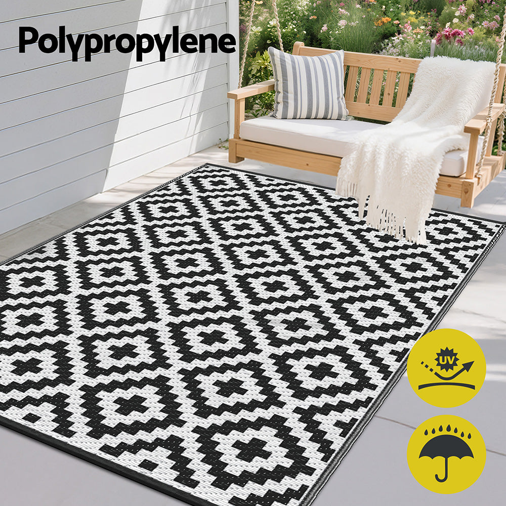 Outdoor Reversible Patio Rug – Weather-Resistant, 120x180cm, Polypropylene