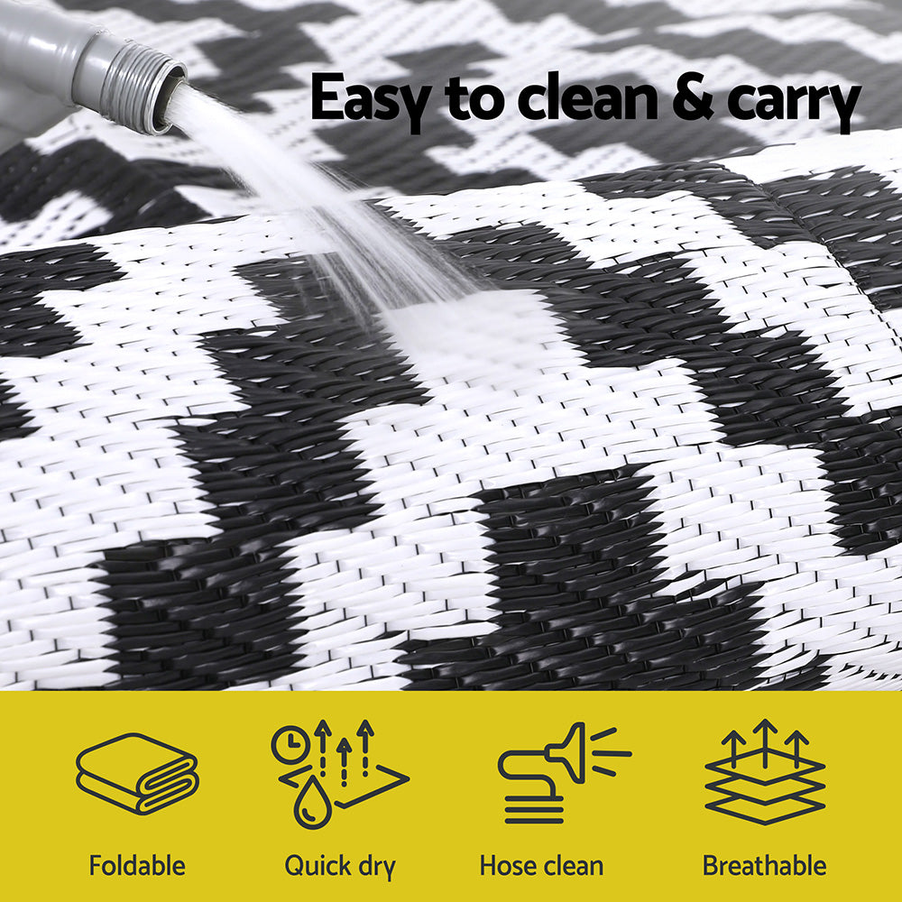 Outdoor Reversible Patio Rug – Weather-Resistant, 120x180cm, Polypropylene