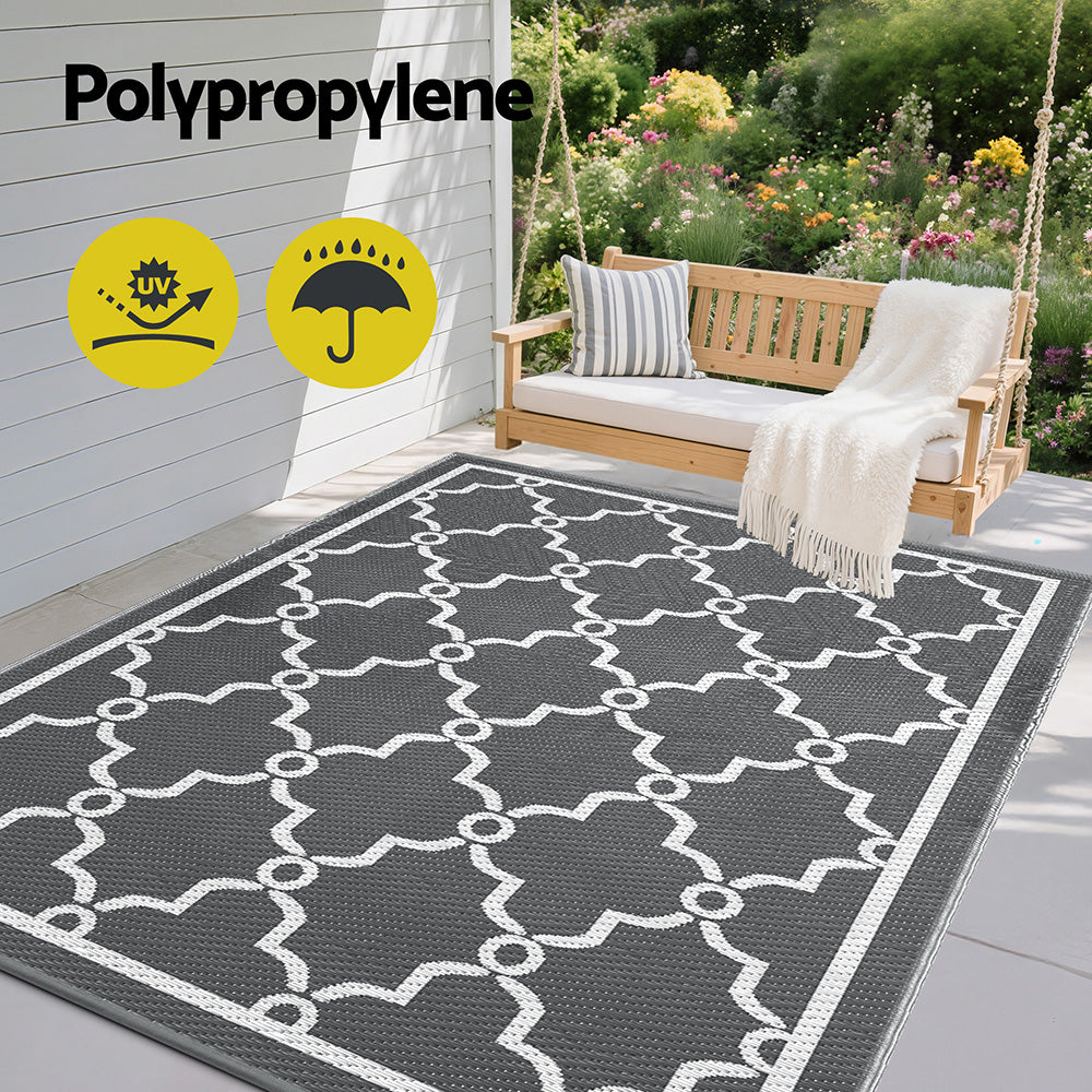 Outdoor Reversible Patio Rug – Weather-Resistant, 152x244cm, Polypropylene