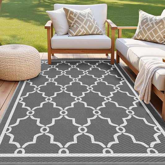 Outdoor Reversible Patio Rug – Weather-Resistant, 152x244cm, Polypropylene