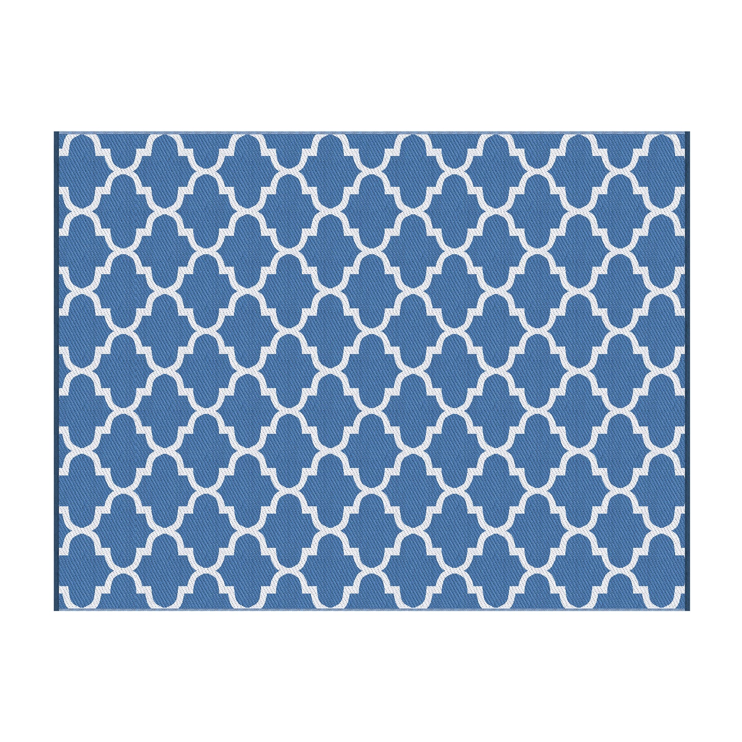 Outdoor Reversible Patio Rug – Weather-Resistant, 274x366cm, Blue