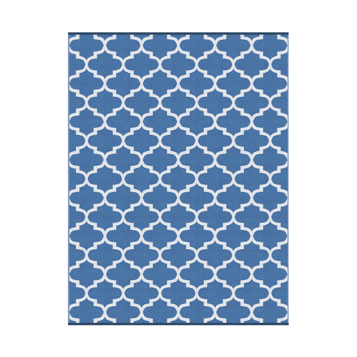 Outdoor Reversible Patio Rug – Weather-Resistant, 274x366cm, Blue