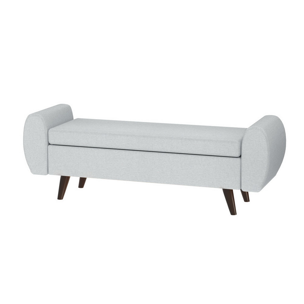 TWSC Storage Ottoman Blanket Box Armrest 140cm Grey