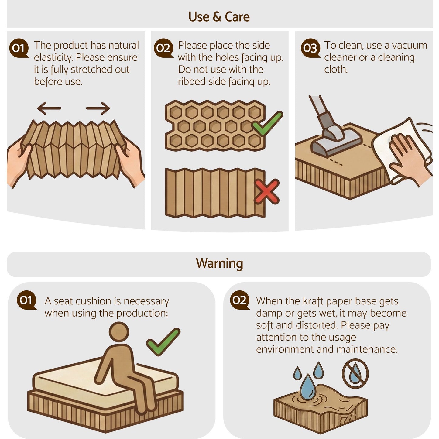 Folding Kraft Paper Bed Frame with Mattress and Pillow – 300kg Capacity, 200x120cm