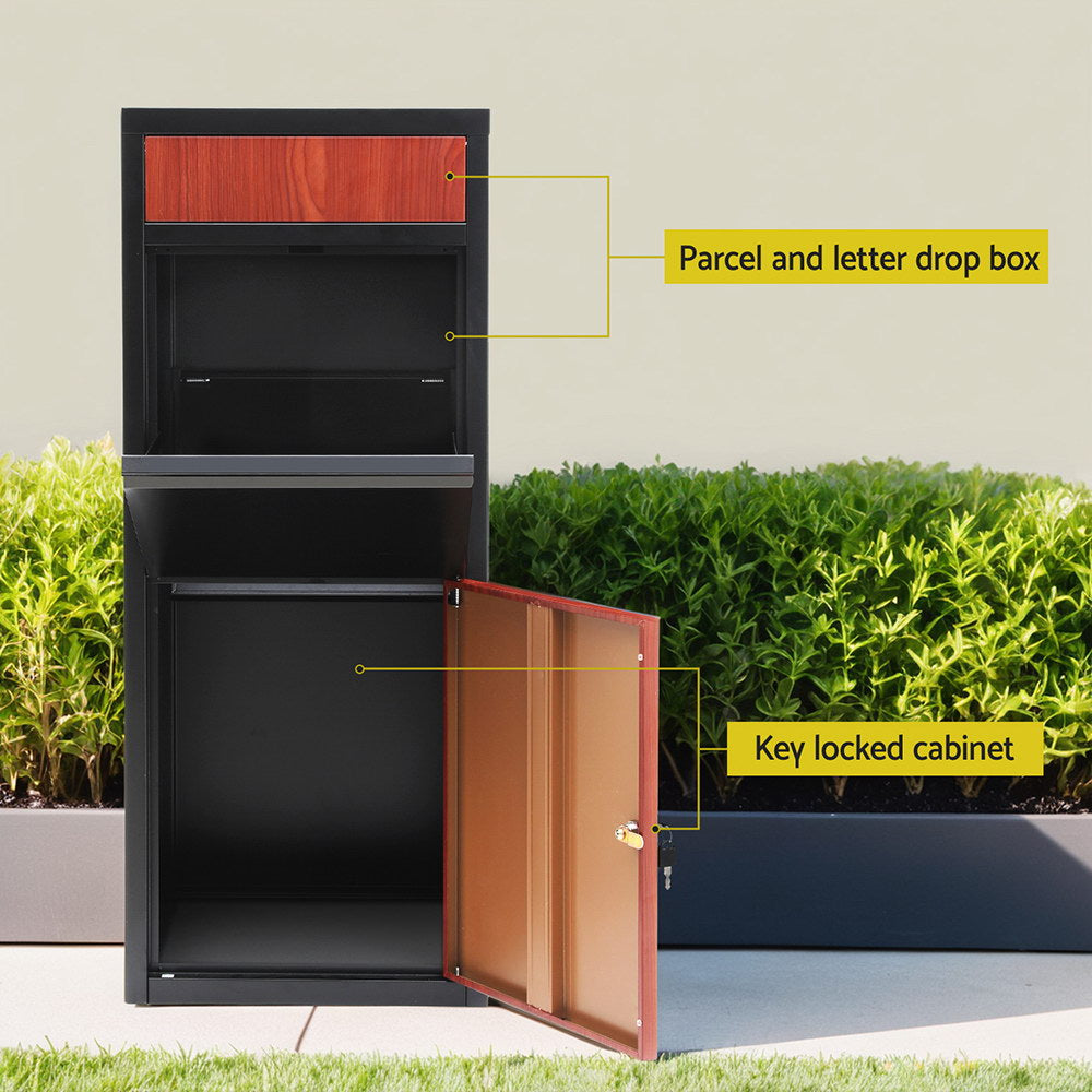 Parcel Drop Box – Secure Steel, Black Finish
