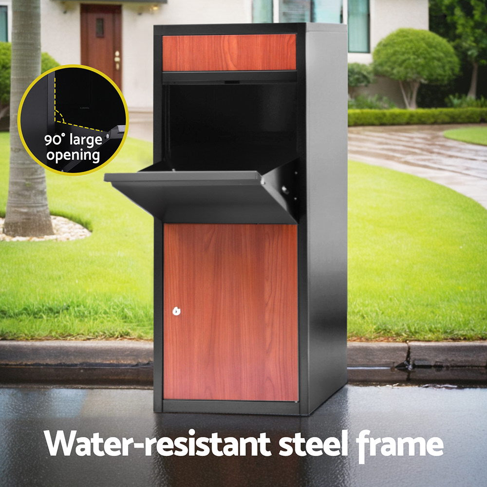Parcel Drop Box – Secure Steel, Black Finish