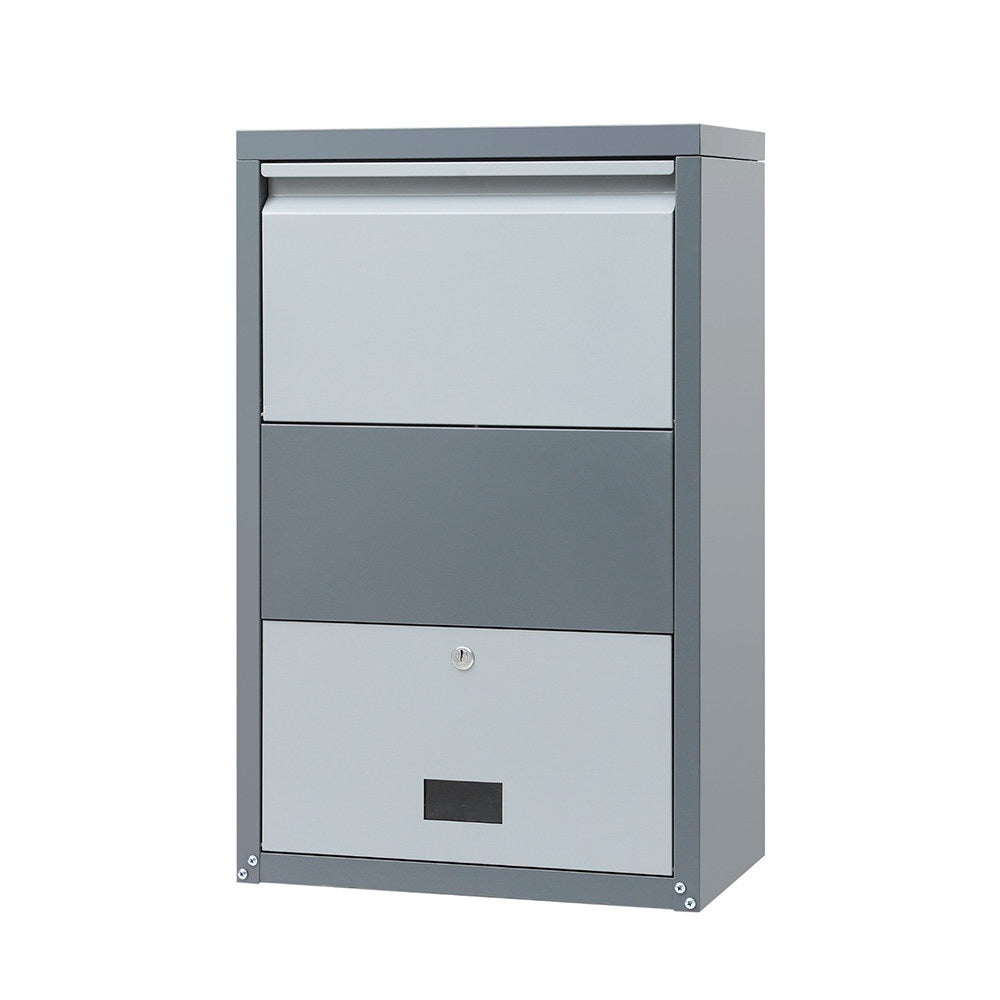 Parcel Drop Box – Secure Locking, Grey Steel