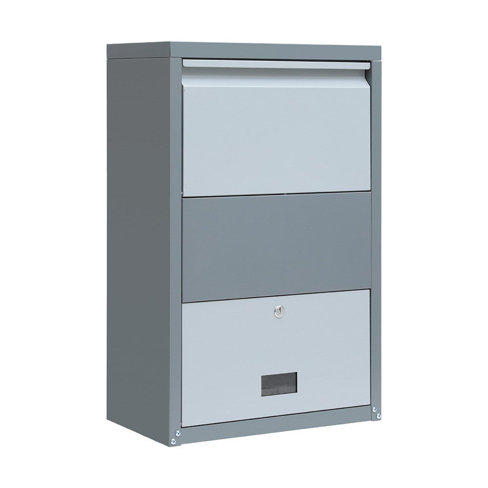 Parcel Drop Box – Secure Locking, Grey Steel