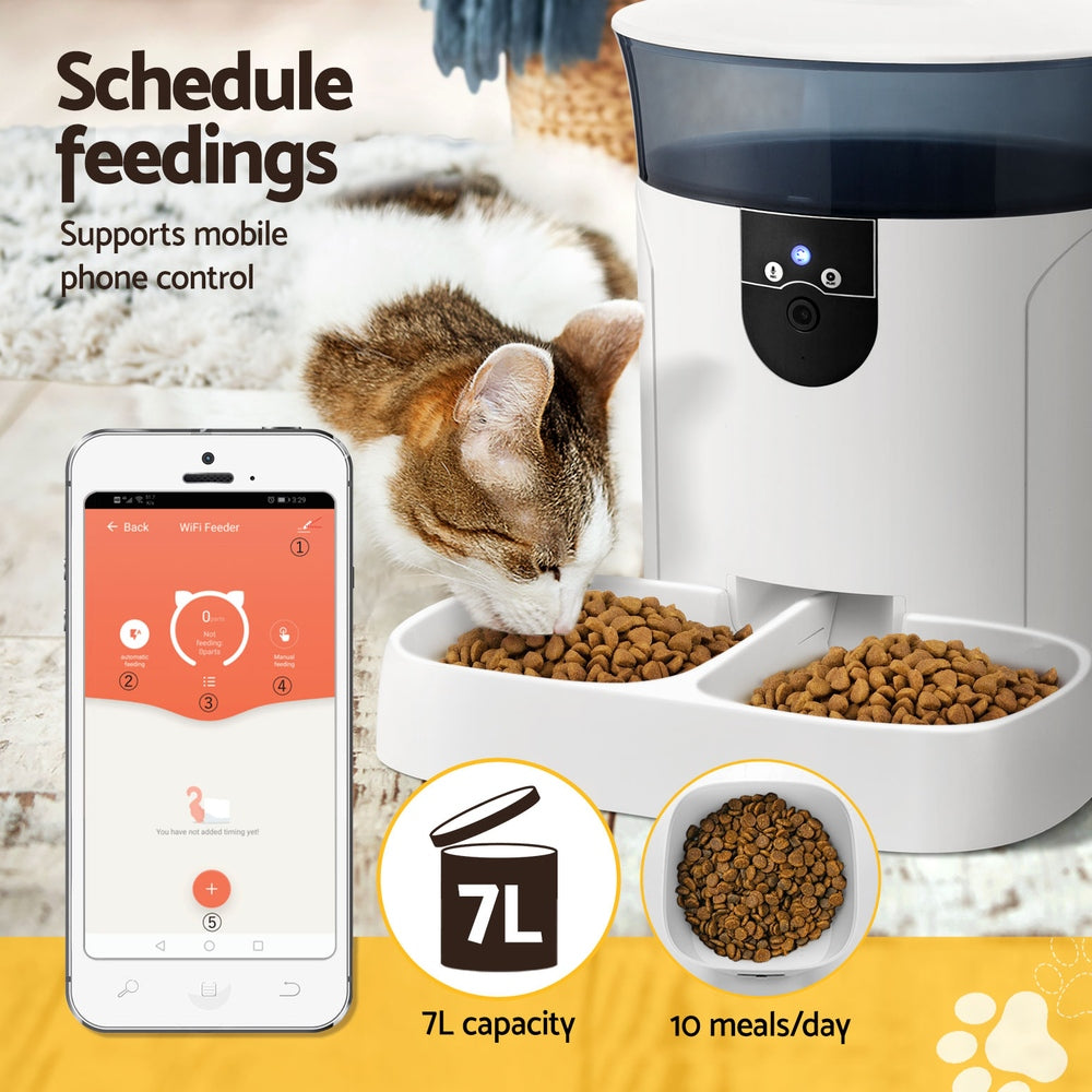 i.Pet Smart Pet Feeder – WiFi Camera, 7L Capacity, App Controlled
