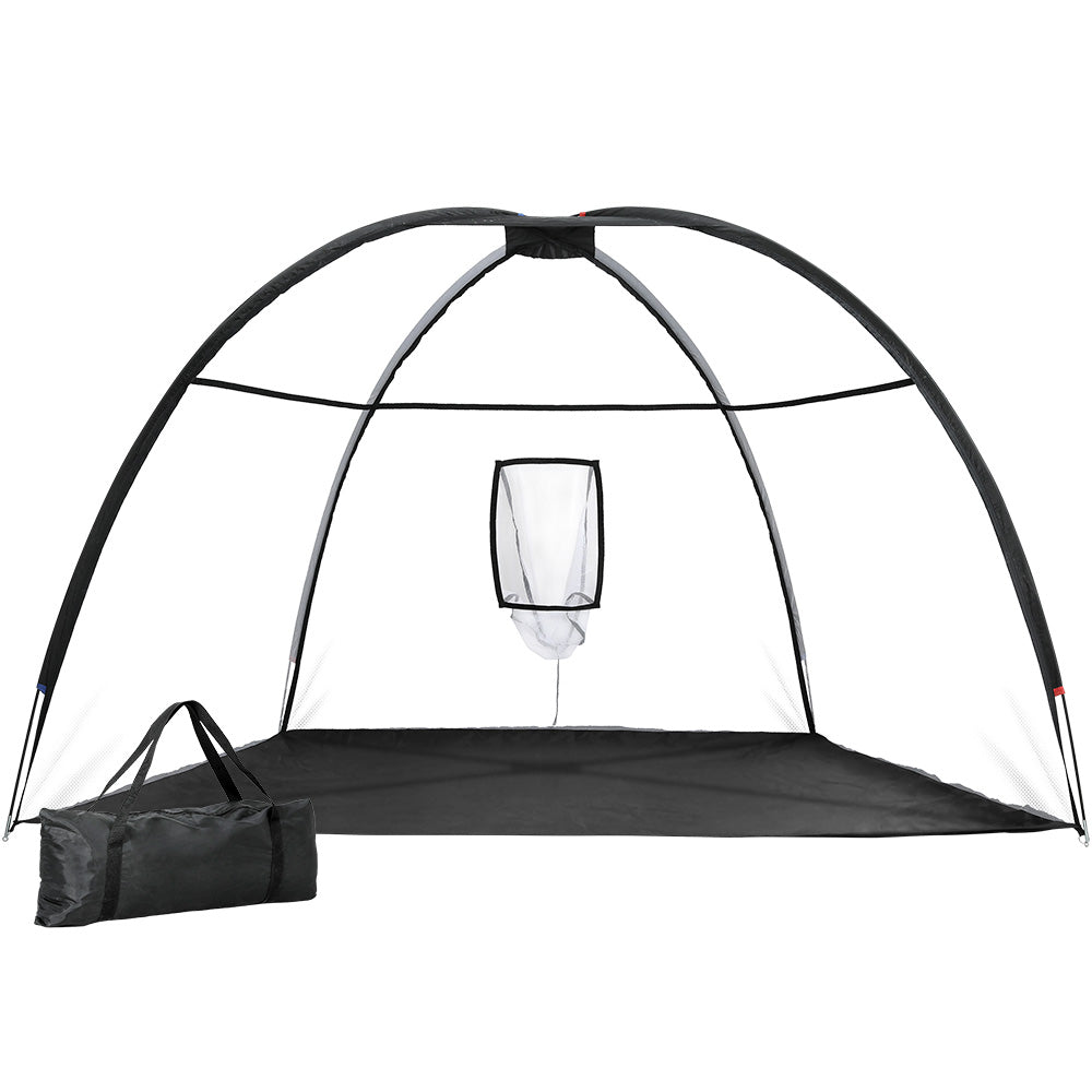 Golf Practice Net – Portable Training Aid with Target, 3.5m, Black
