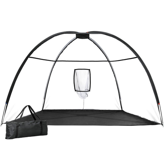 Golf Practice Net – Portable Training Aid with Target, 3.5m, Black