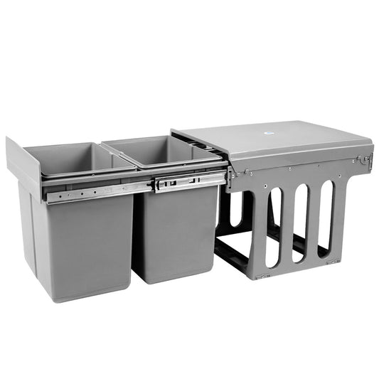 Cefito Pull Out Bin Kitchen Double Basket 2X15L and 2X20L