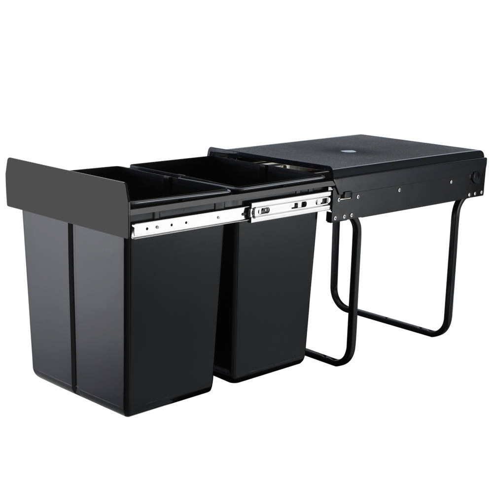 Cefito Pull Out Bin Kitchen Double Basket 2X15L 2X20L