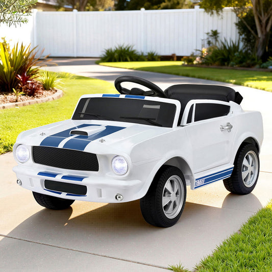 Kids Electric Ride-On Car – Remote Control, White