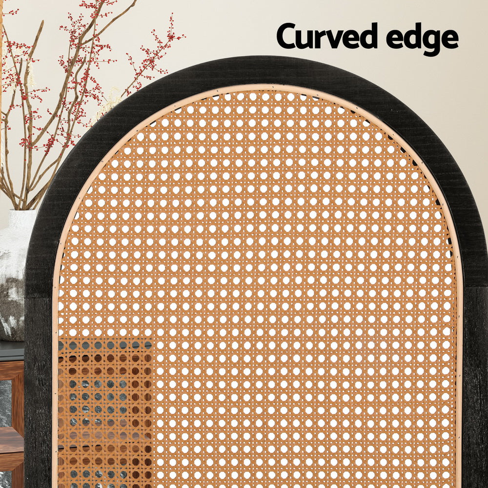 TWSC 3 Panel Room Divider Screen 151x180cm Rattan Brown