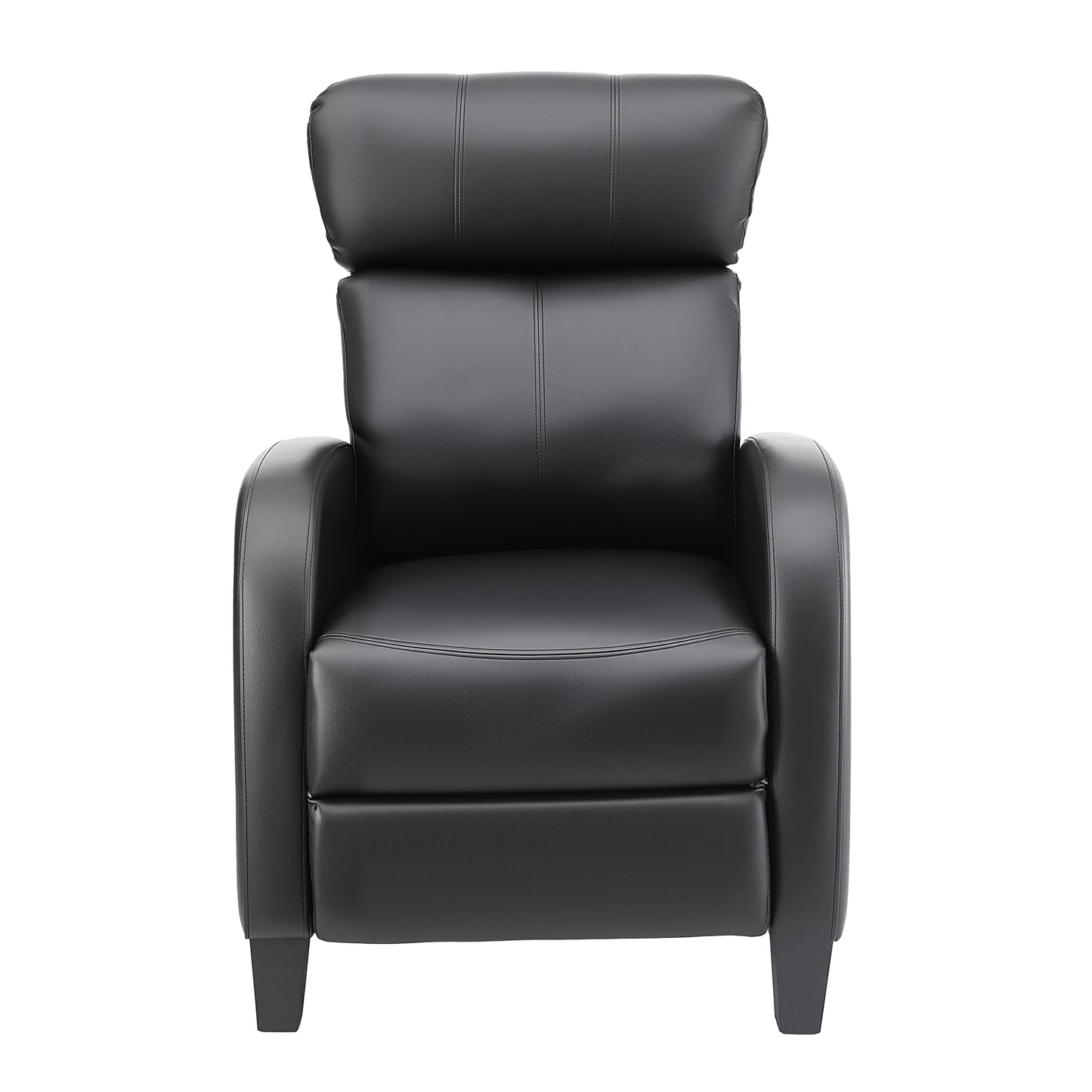 Massage Recliner Chair – 2-Point Massage, PU Leather Black, Small Size