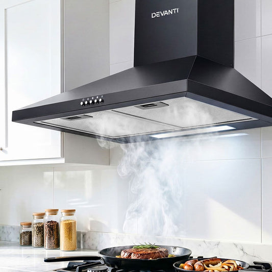 Range Hood – High Performance, 600mm Black Powder-Coated Steel