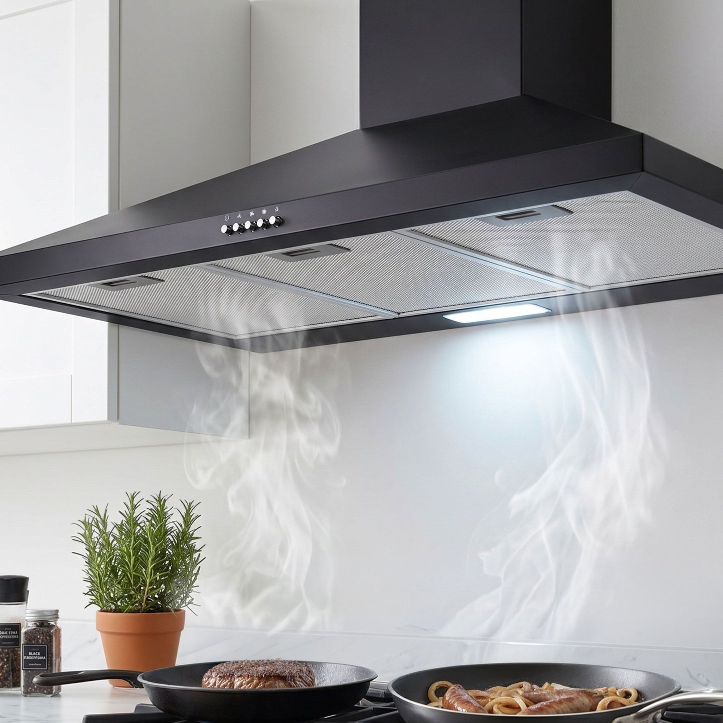 Range Hood – High Performance Extraction, 90cm Black