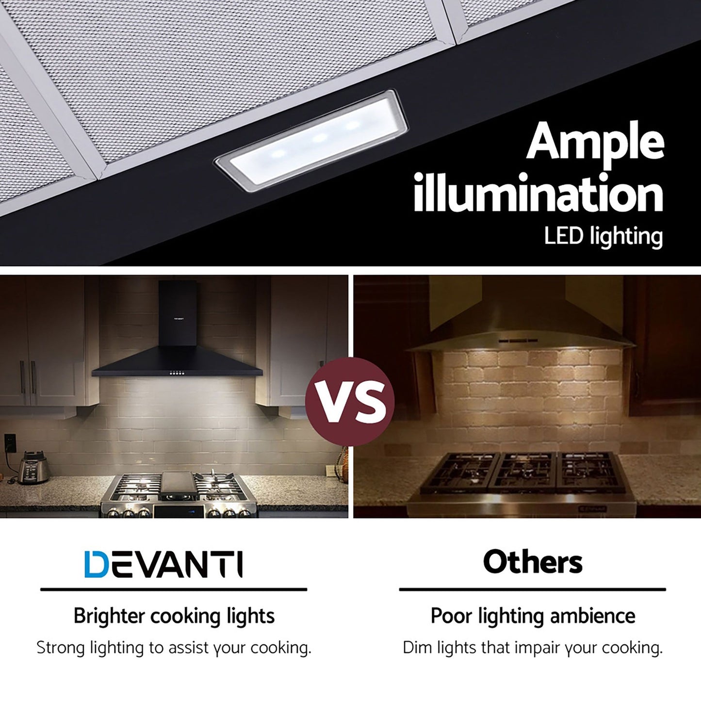 Range Hood – High Performance Extraction, 90cm Black