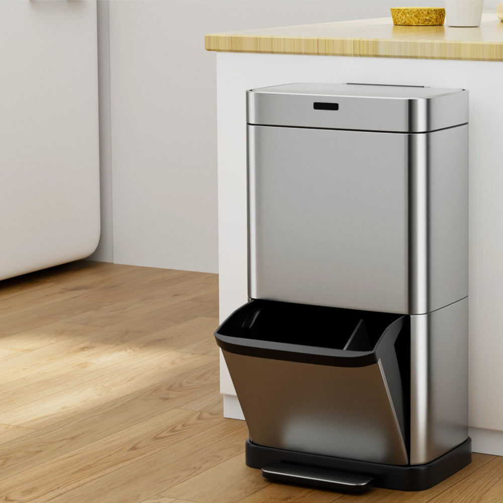 Devanti 70L Motion Sensor Pedal Bin Automatic