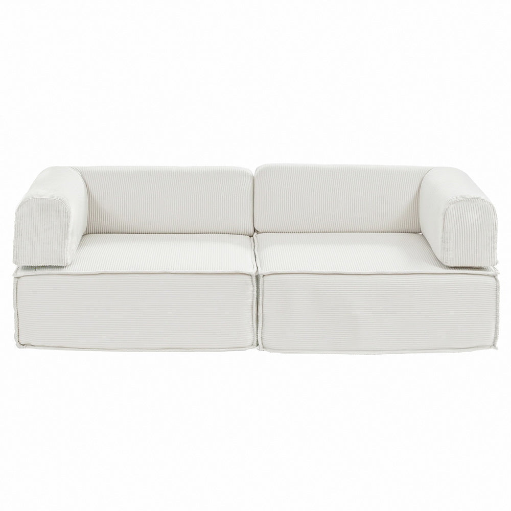 Convertible Folding Sofa Bed – Corduroy, Steel Frame, 180cm