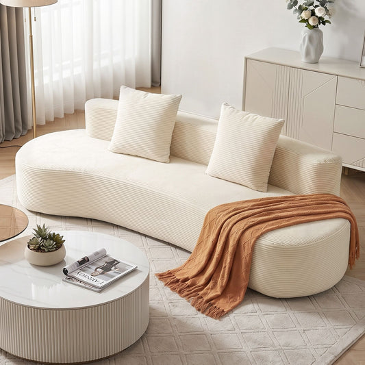 TWSC 228cm Modular Sofa Bed Sectional Boneless Couches for Living Room No Assembly Required